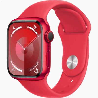 Apple Watch Series 9 GPS + Cellular, 41 mm, Sport Band, S/M, (PRODUCT)RED - Smartwatch Item - MRY63ET/A
