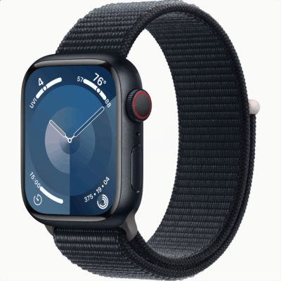 Apple Watch Series 9 GPS + Cellular, 41 mm, Sport Loop, midnight - Smartwatch Item - MRHU3ET/A